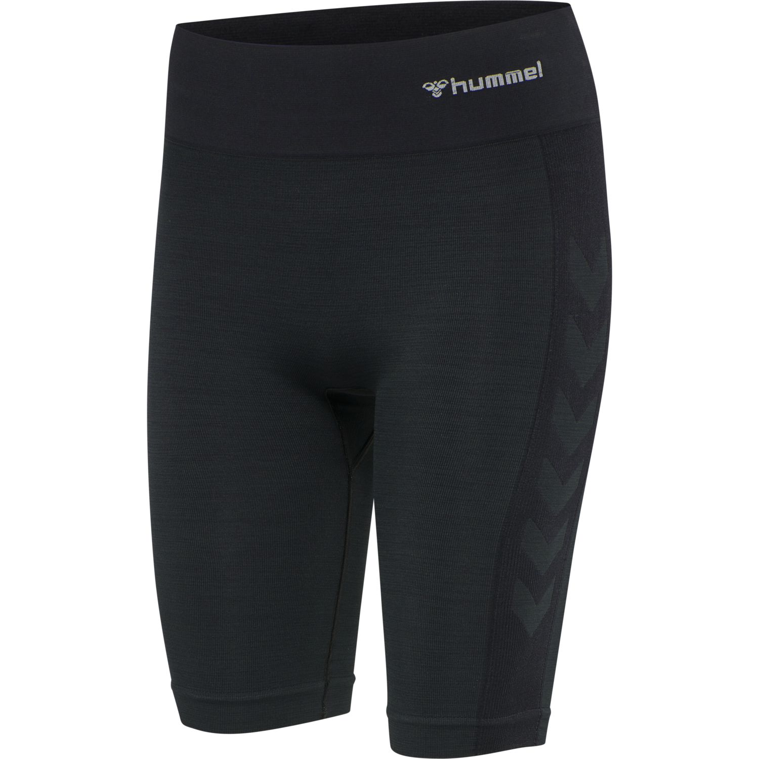 hmlCLEA SEAMLESS CYCLING SHORTS, BLACK MELANGE, packshot