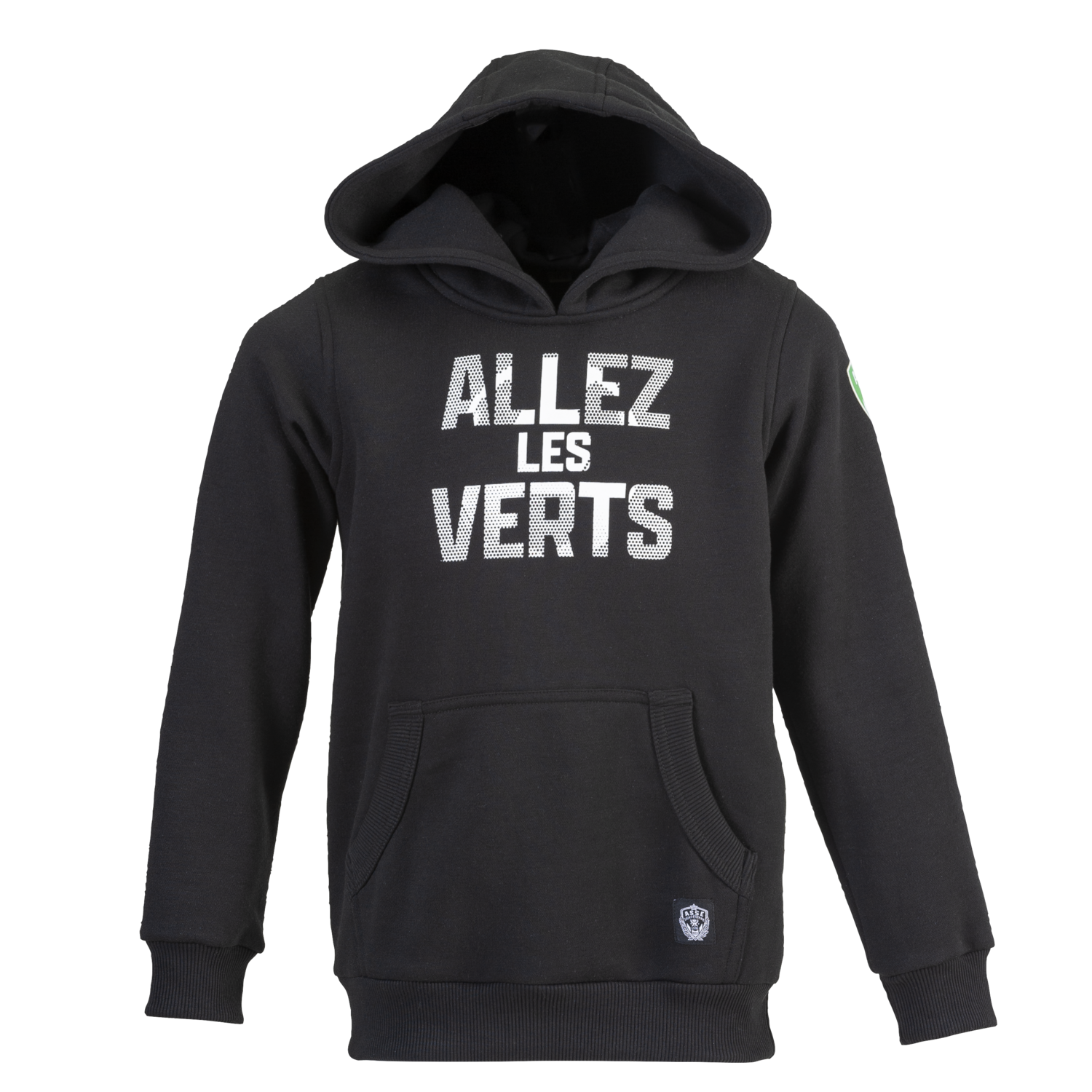 ASSE ALLEZ LES VERTS HOODIE, BLACK, packshot