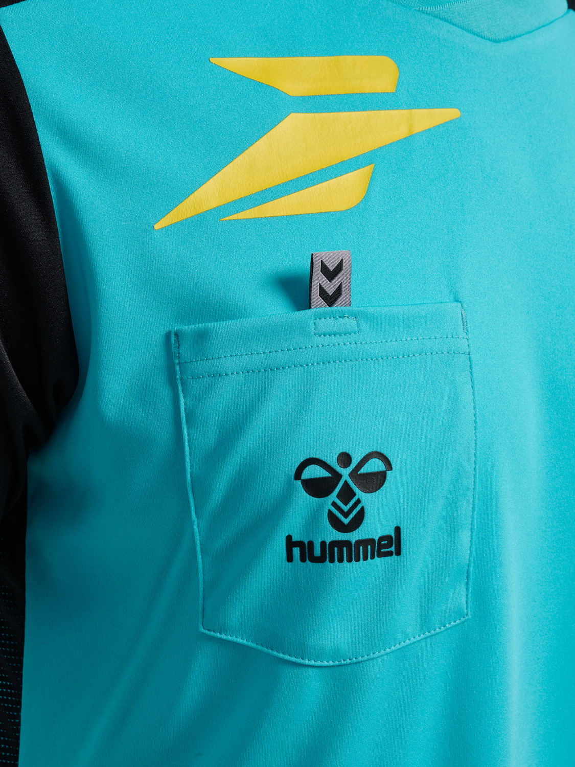 FFHB NEW REFEREE JERSEY S/S, SCUBA BLUE WO SPONSOR, packshot