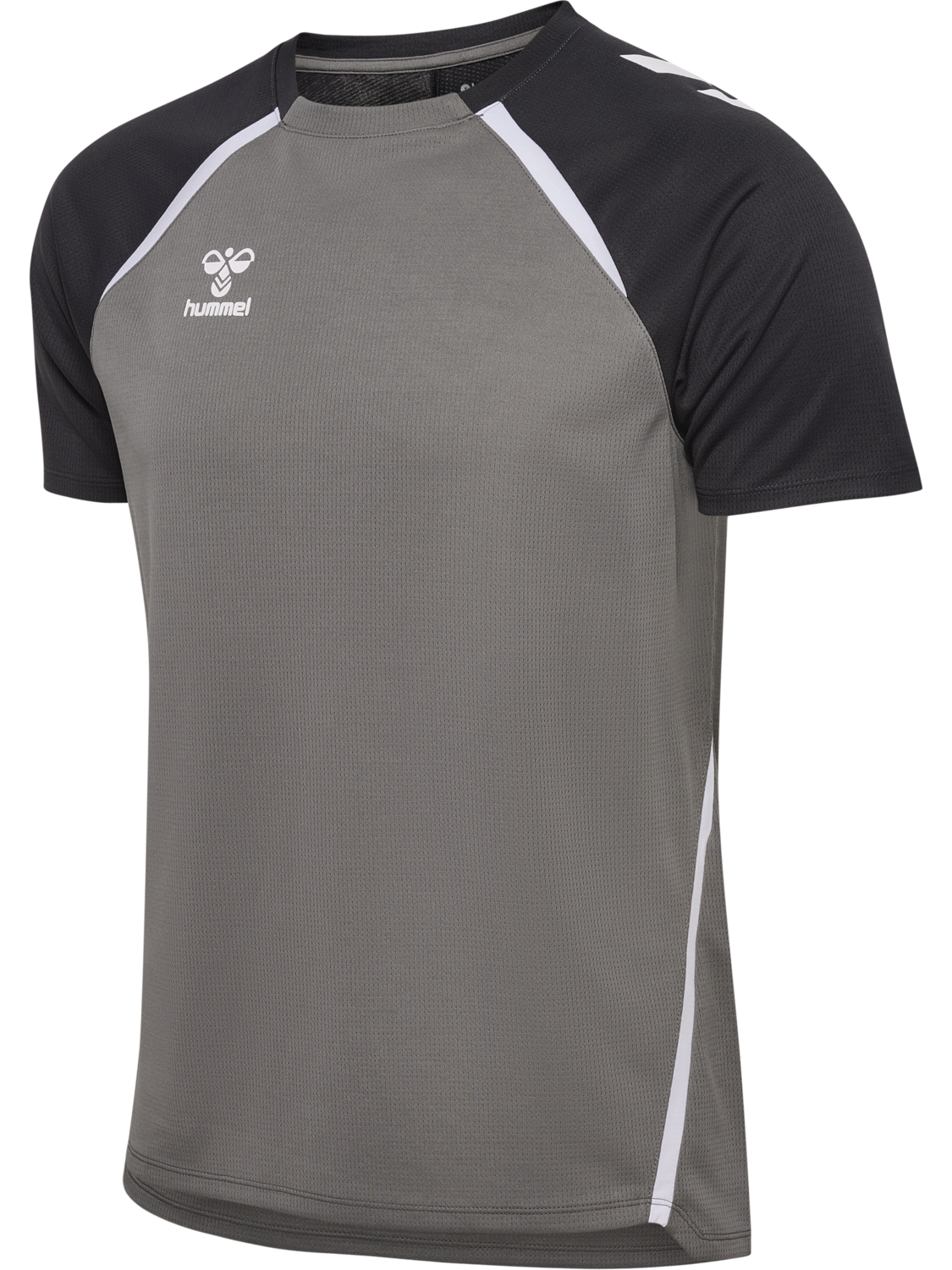hmlLEAD 2.0 JERSEY S/S, STEEL GRAY/ASPHALT, packshot