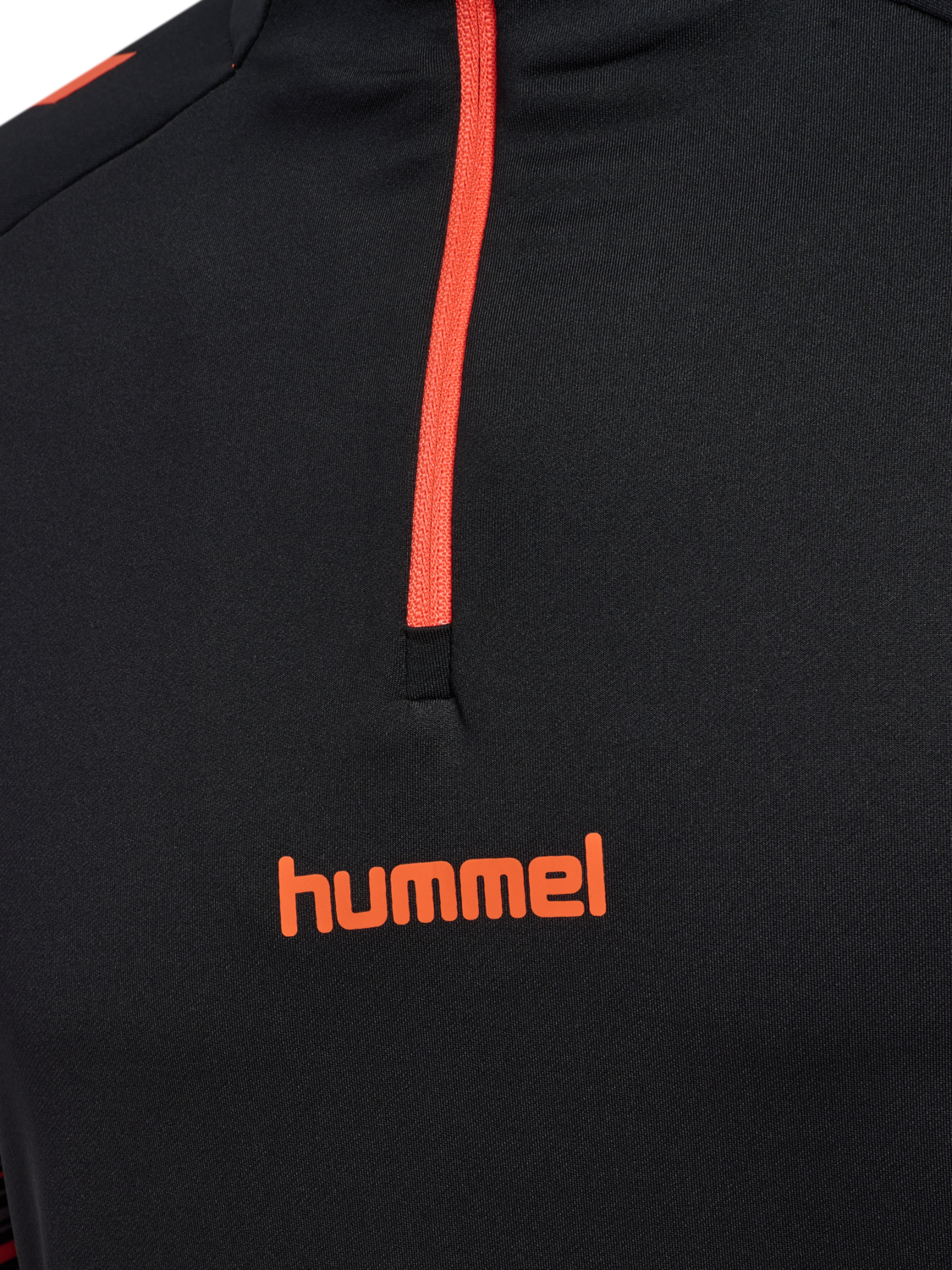 hmlBLAZE PRO TRAINING HALF ZIP, BLACK/ORANGE, packshot