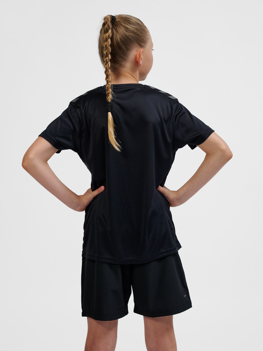 hmlAUTHENTIC PL JERSEY S/S KIDS, BLACK, model