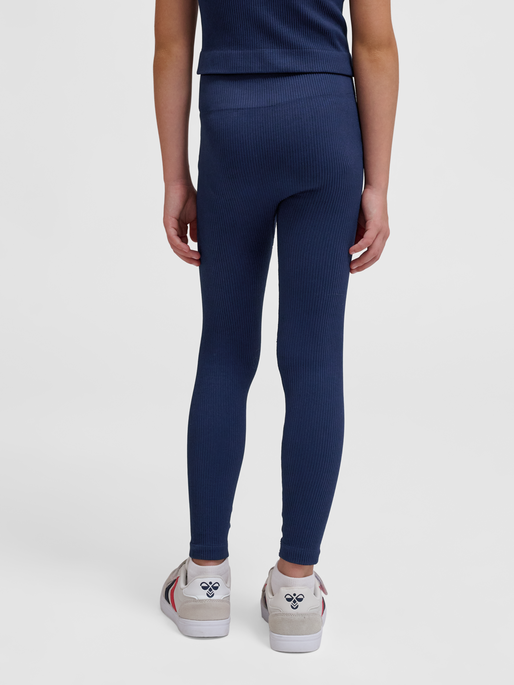 hmlJR SEAMLESS RIB MW  TIGHTS, BLACK IRIS, model