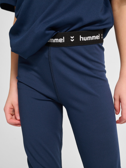 hmlJR PULSE MID WAIST TIGHTS, DRESS BLUES, model