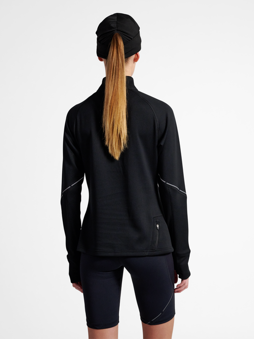 nwlPOWER HALF ZIP MIDLAYER W, BLACK, model