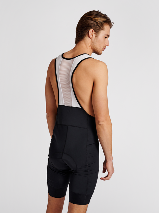 MENS CORE BIKE PANEL BIB SHORTS, BLACK/WHITE, model
